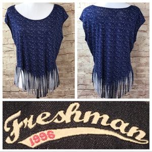 Freshman 1996 Blue & White Women’s Medium  Top